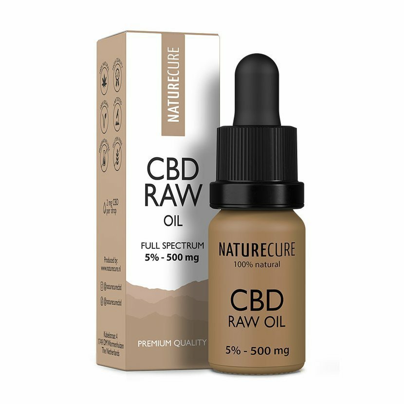 Nature Cure Full Spectrum Raw CBD Oil - 5%, 10ml, 500 mg