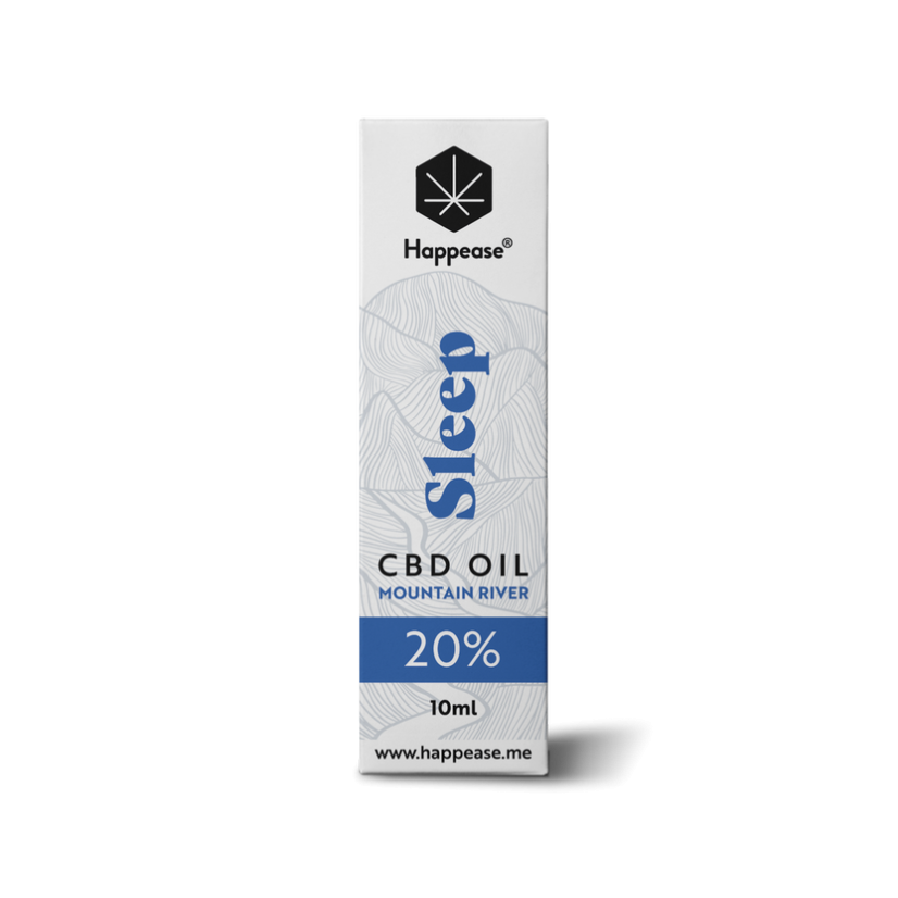 Happease Sleep CBD Oil Mountain River, 20% CBD, 2000 mg, 10ml