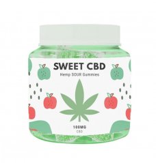 Sweet CBD Bomboane gumate, Măr, 100 mg CBD, 20 buc X 5 mg, 60 G