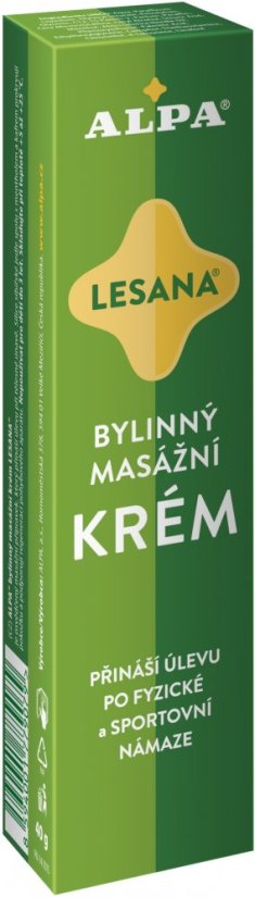 Alpa Lesana φυτική κρέμα μασάζ 40 g, συσκευασία 10 τμχ