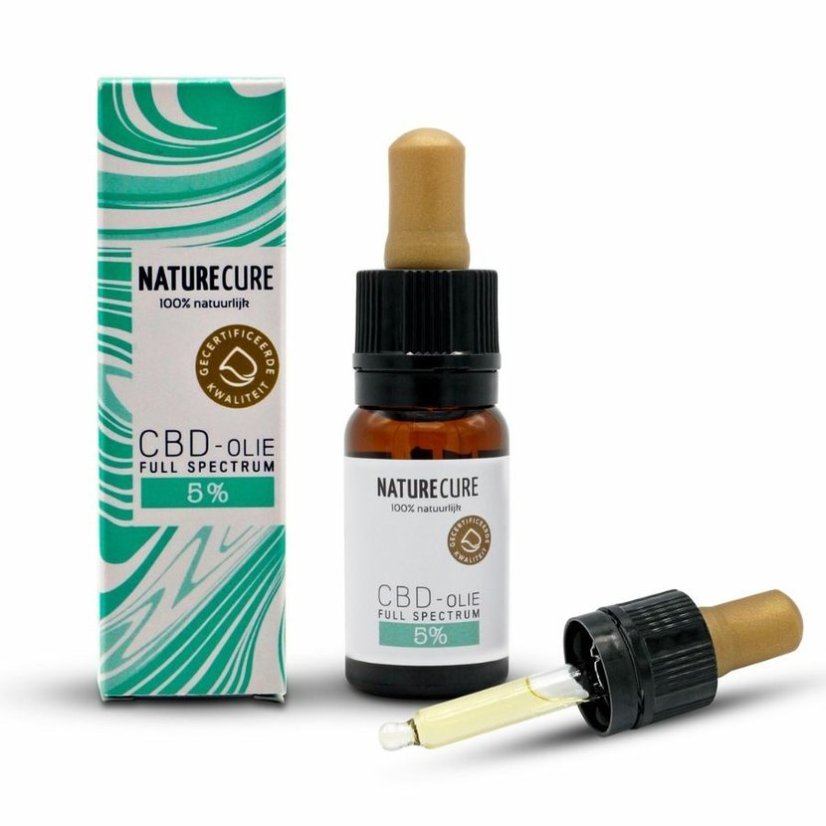 Nature Cure Volledig spectrum CBD-olie, 5%, 500 mg, 10 ml