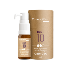 CannabiGold olaj legjobb 10% (9% CBD, 1% CBG), 1200 mg, 12 ml