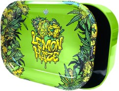Best Buds Thin Box Rolling Tray with Storage, Lemon Haze