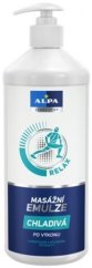 Emulsão Alpa Cooling – Emulsão de massagem com mentol e extratos de ervas 1 l, embalagem de 6 unidades