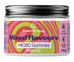 Canntropy H4CBD Hỗn hợp hương vị kẹo dẻo trái cây, 10 chiếc x 25 mg, 20 g