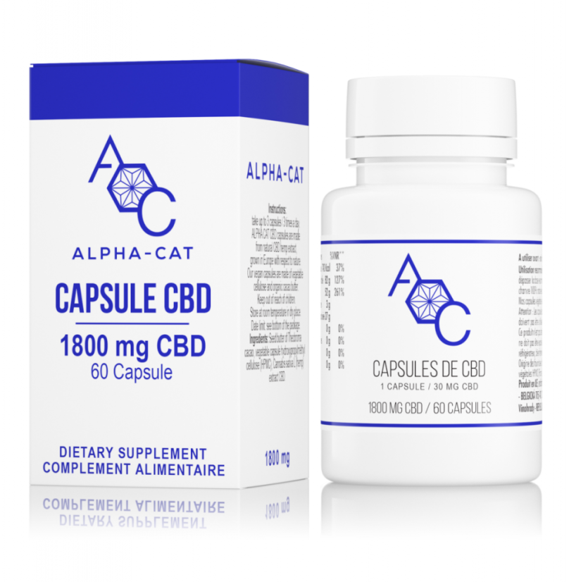 Kapsułki Alpha-CAT Hemp CBD 60x30mg, 1800 mg