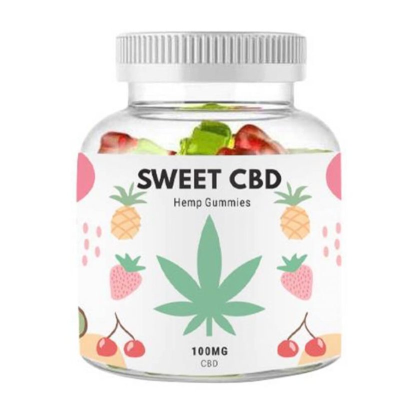 Sweet CBD Gumídci, Třešeň, Kiwi, Ananas, Jahoda 100 mg CBD, 20 ks x 5 mg, 60 g