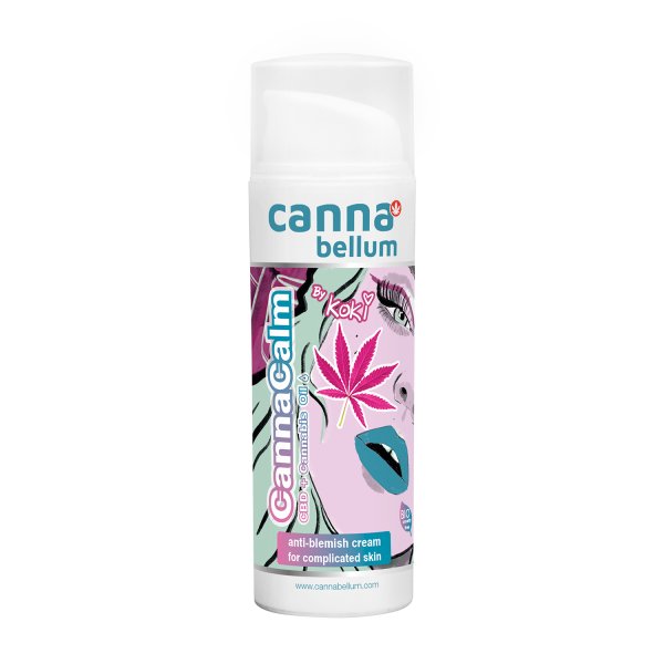 Cannabellum by koki CBD CannaCalm crème pour peaux jeunes et compliquées, 50 ml - pack de 6 pièces