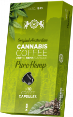 Cápsulas de café con cannabis (cáñamo de 250 mg) - Caja (10 cajas)