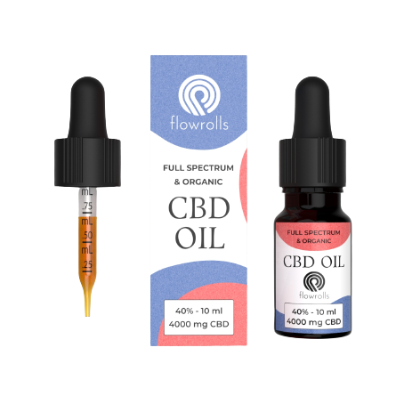 Flowrolls CBD Volledig spectrum olie 40%, 4000 mg, 10 ml