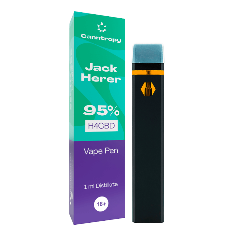 Canntropy H4CBD Vape Pen Jack Herer, 95% H4CBD, 1 მლ - ეკრანის ყუთი, 10 ცალი