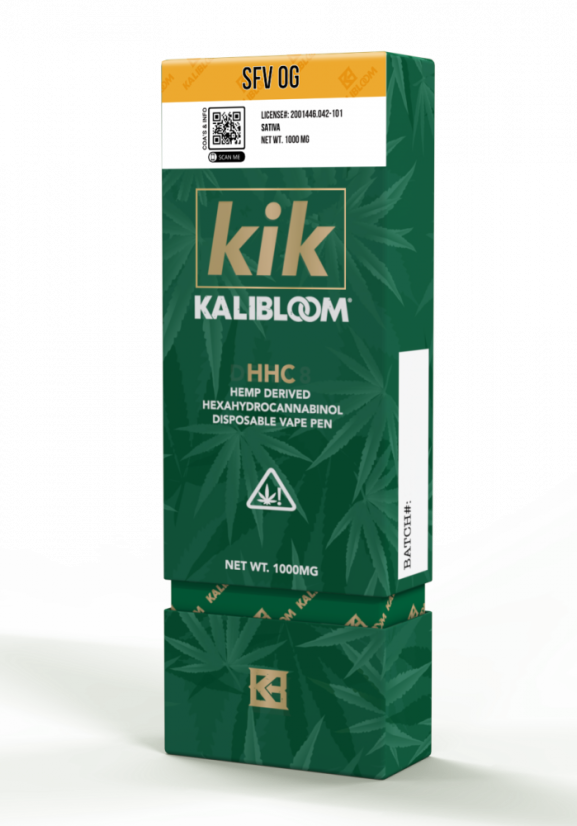 Kalibloom HHC Vape Pen SFV OG 90 %, 1000 mg HHC, 1 ml