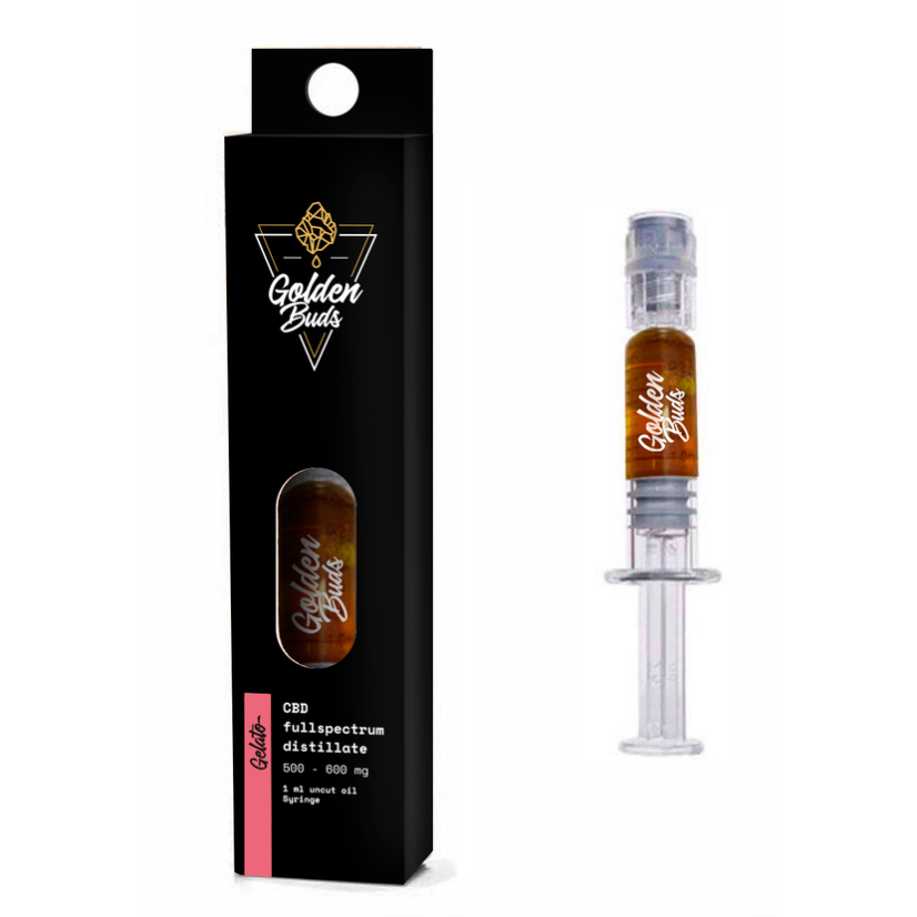 Golden Buds CBD concentrat Gelato în dozator, 60%, 1 ml, 600 mg