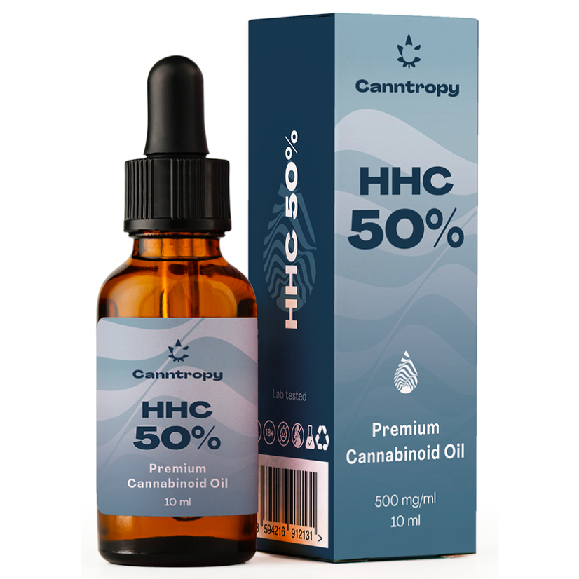 Canntropy HHC Minyak Cannabinoid Premium - 50% HHC, 500 mg/ml, 10 ml