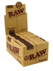 RAW Nebělené klasické krátké papírky Connoisseur velikosti 1 ¼ + filtry - 24 ks v krabici