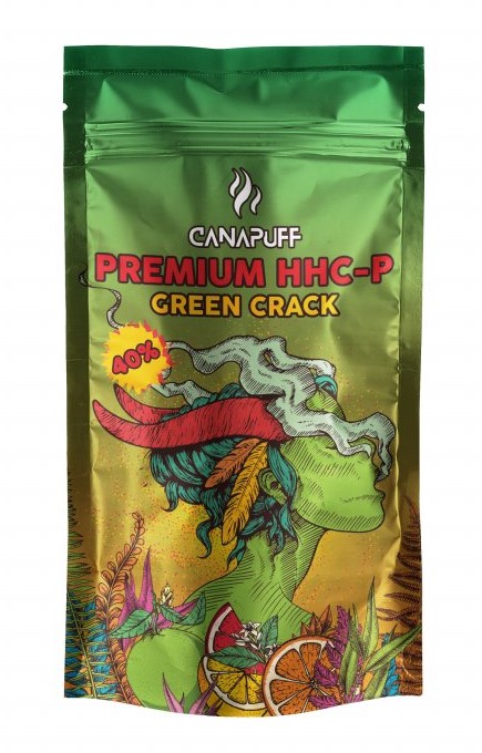 CanaPuff - მწვანე ბზარი 40% - პრემიუმ HHC - P ყვავილები, 1გ - 5გ