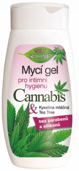 Bione Gel de spalare pentru igiena intima CANNABIS cu acid lactic si Arbore de ceai 260 ml - pachet de 12