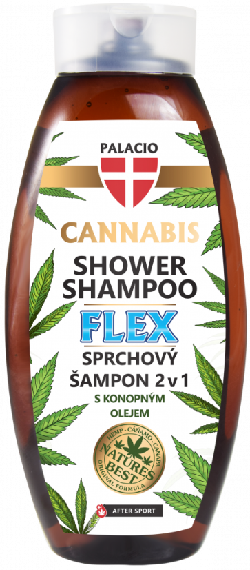 Palacio Flex kaņepju dušas šampūns, 500 ml - iepakojumā 6 gab