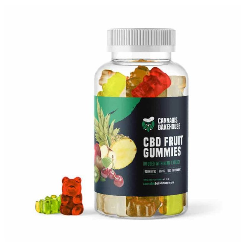 Cannabis Bakehouse Gummies tal-frott tas-CBD, 60 biċċa, 900 mg CBD