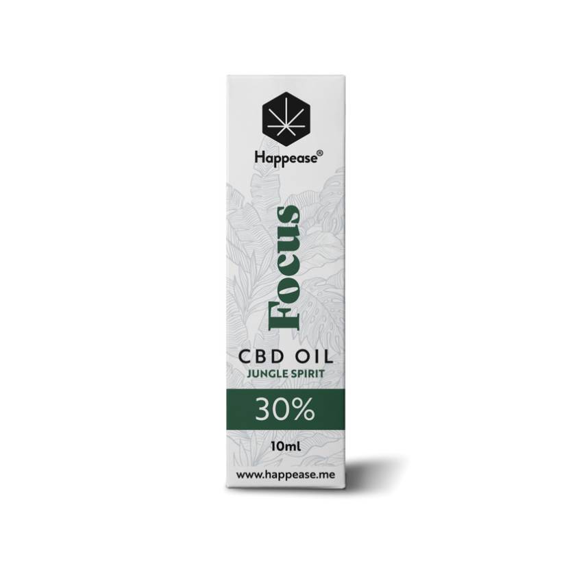 Happease Focus CBD Oil Jungle Spirit, 30 % CBD, 3000 mg, 10 ml