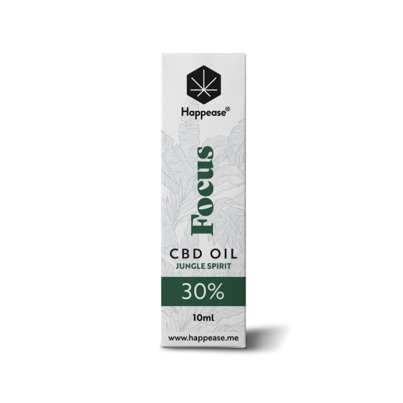 Happease フォーカス CBD オイル ジャングル スピリット、30% CBD、3000 mg、10 ml