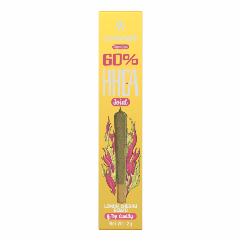 CanaPuff HHCA Preroll citronu ķiršu želeja, HHCA 60%, 2 g