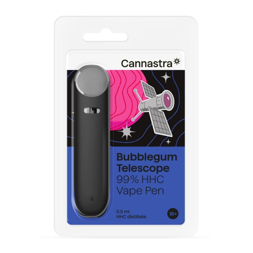 Cannastra Telescopio Bubblegum HHC Vape Pen, 99% HHC, 0,5 ml