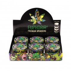 Euphoria Meuleuses métalliques Whimsical 63 mm, 4 pièces - Boîte de présentation de 6 pièces