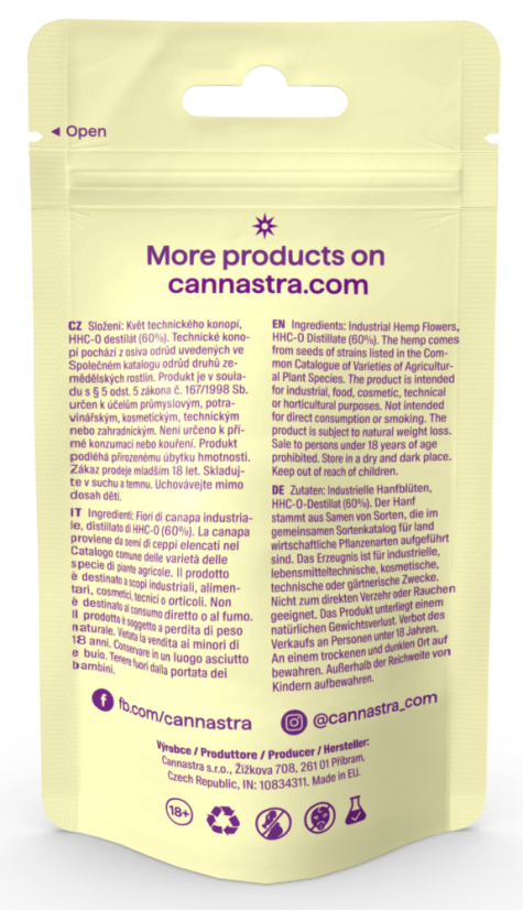 Cannastra HHC-O цвете Purple Boom 60%, 1g - 100g