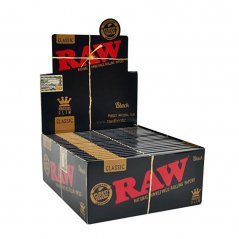 RAW Black kingsize slim Papers - 50 pcs pack