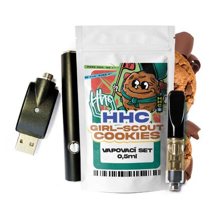 Czech CBD HHC Set Batterij + Cartridge Scout-koekjes voor meisjes, 94 %, 0,5 Jr