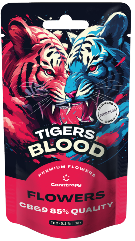 Canntropy CBG9 Flowers Tigers Blood, CBG9 85 % kokybė, 1-100 g
