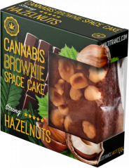 Συσκευασία Cannabis Hazelnut Brownie Deluxe (έντονη γεύση Sativa) - Κουτί (24 συσκευασίες)