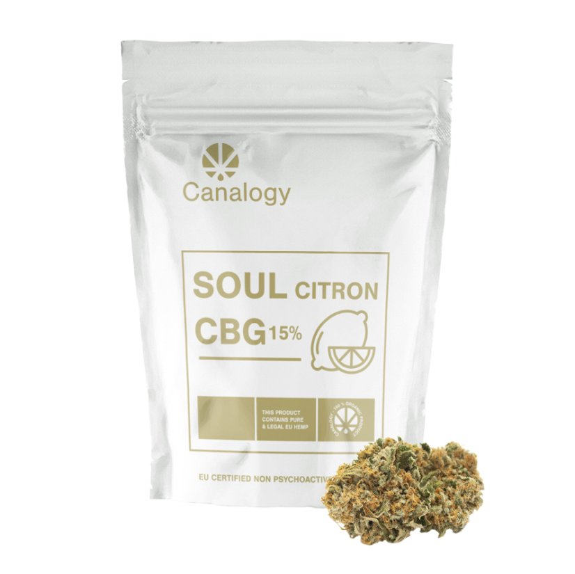 Canalogy CBG Fiore di canapa Soul Limone 15%, 1 g - 1000 g