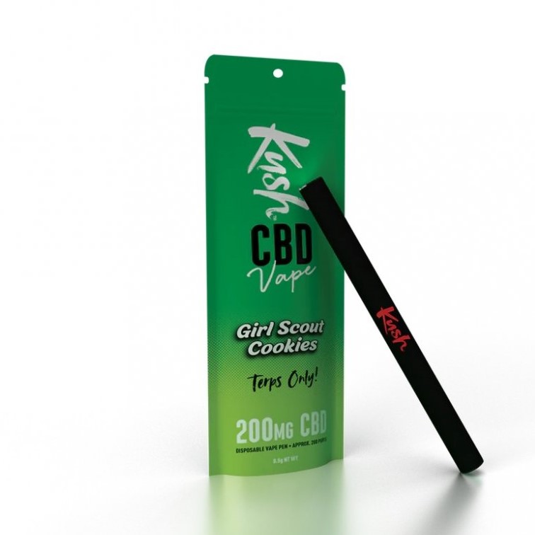 Kush Vape CBD Vape Kalem Kız İzci Kurabiyeleri 2.0, 200 mg CBD - Ekran Kutusu 10 adet