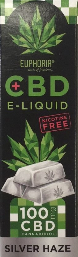 Euphoria CBD E-リキッド シルバーヘイズ 10ml、100mg CBD