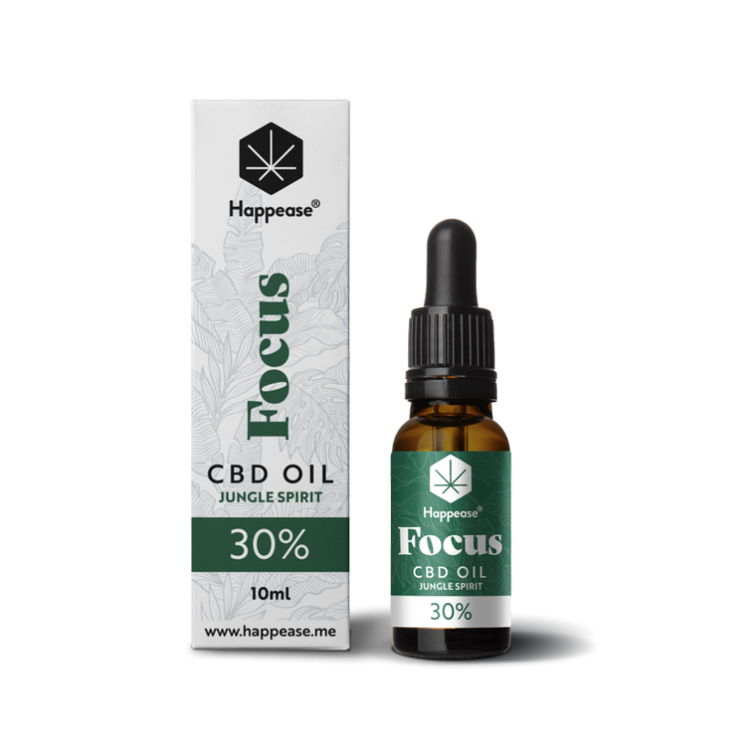 Happease Focus CBD Oil Jungle Spirit, 30% CBD, 3000 mg, 10 ml