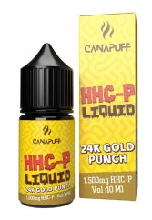 CanaPuff HHCP Ponche de oro líquido de 24 quilates, 1500 mg, 10 ml