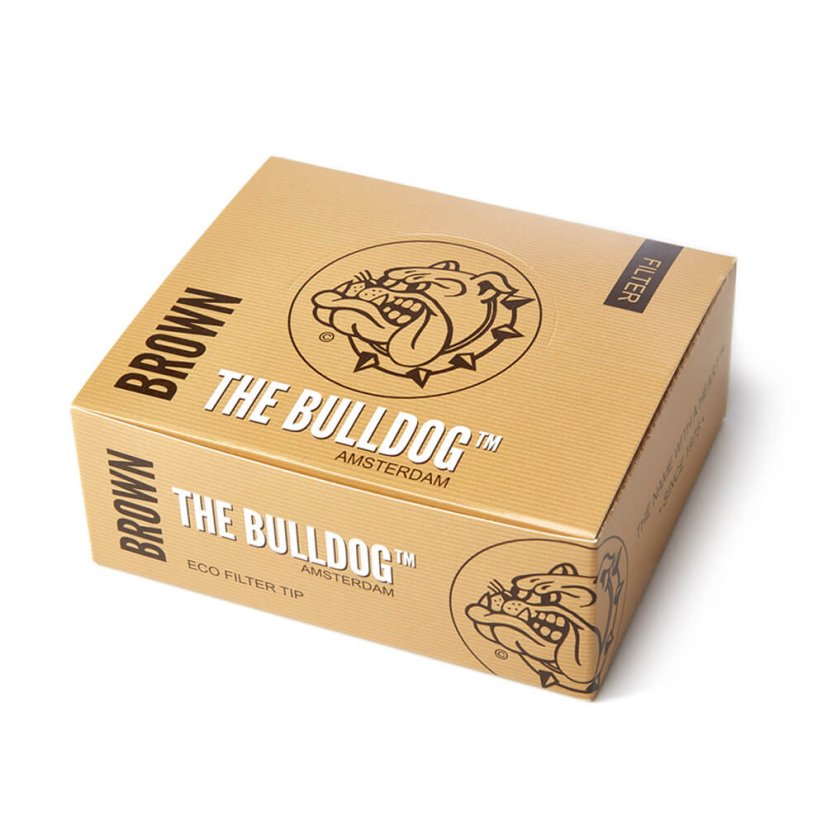 Неизбелени филтърни накрайници Bulldog Brown, 50 бр./дисплей