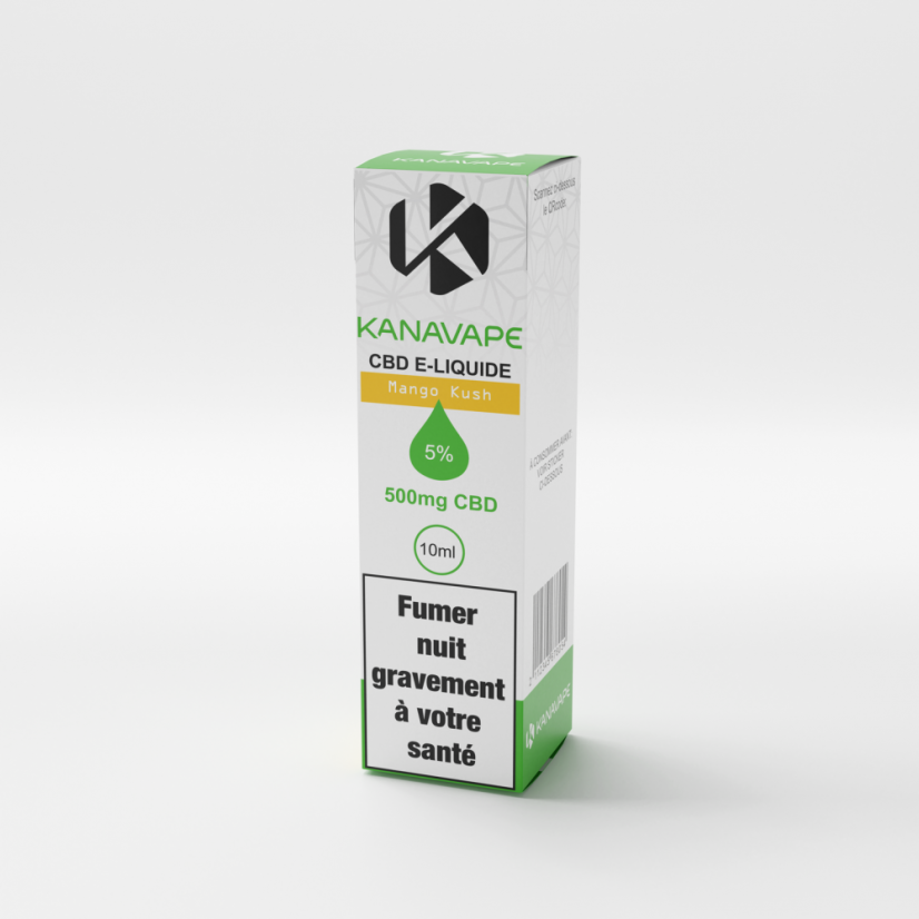 Kanavape Mango Kush liquid, 5 %, 500 mg CBD, 10 ml