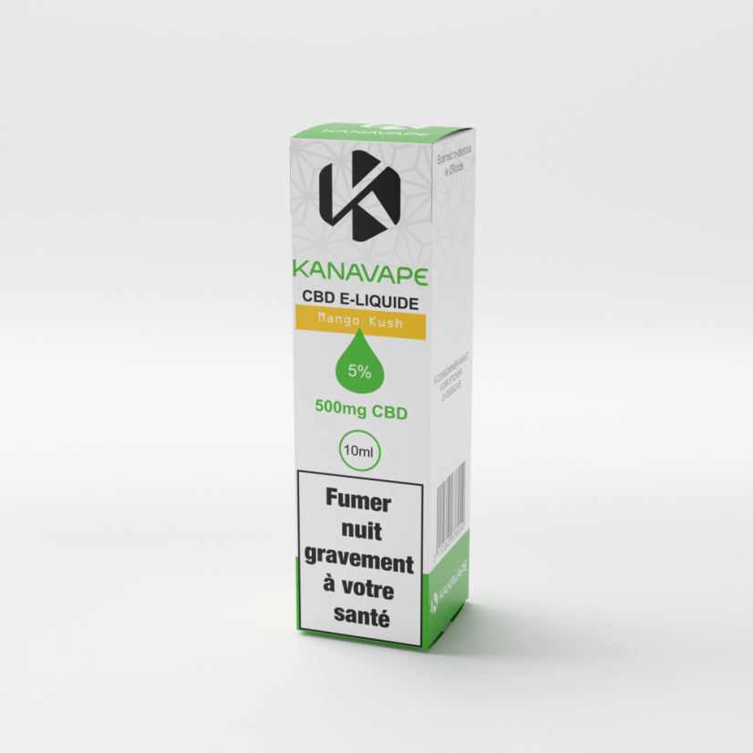 Kanavape Mango Kušas skystis, 5 %, 500 mg CBD, 10 Jr