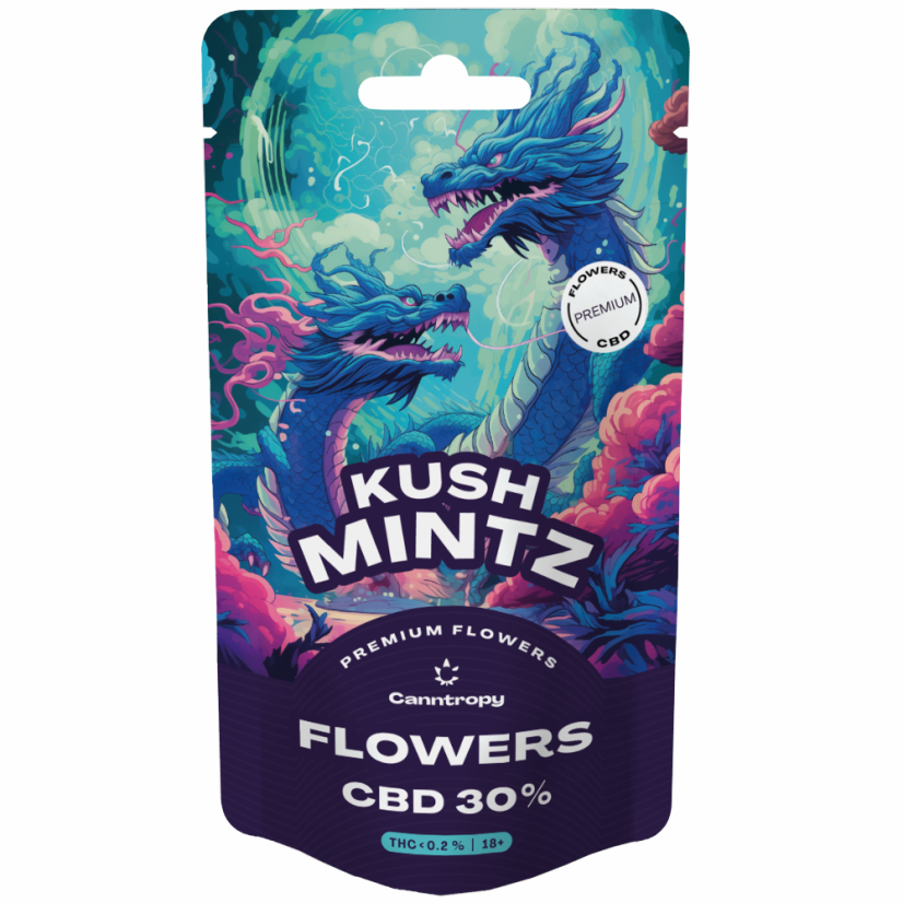 Canntropy CBD Bloemen Kush Mintz, CBD 30 %, 1 g - 100 g