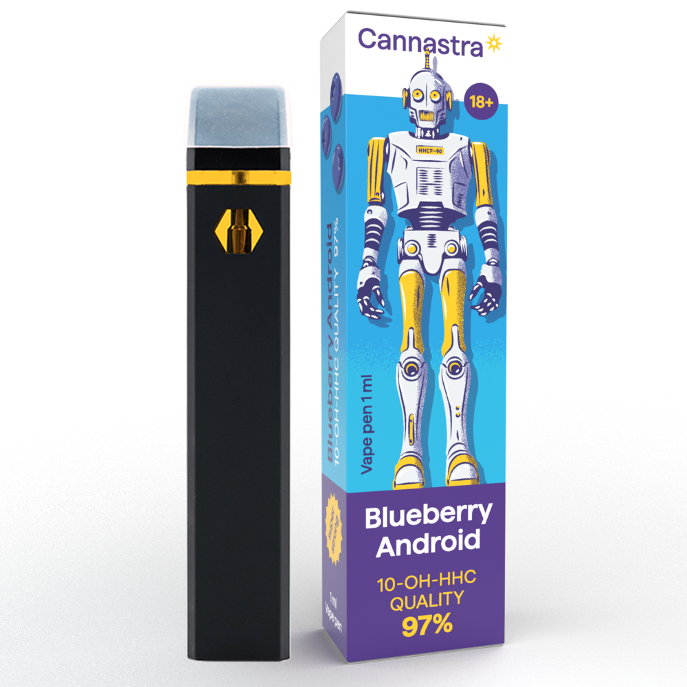 Cannastra 10-OH-HHC ベイプペン ブルーベリー Android、10-OH-HHC 97% 品質、1ml | Canatura  Wholesale