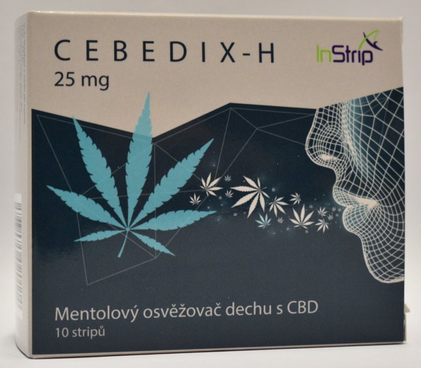 CEBEDIX-H Chất làm mát hơi thở bạc hà với CBD 2,5mg x 10 chiếc, 25mg