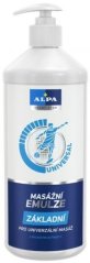 Alpa Basic emulsion – Massageemulsion med urteekstrakter 1 l, 6 stk pakke