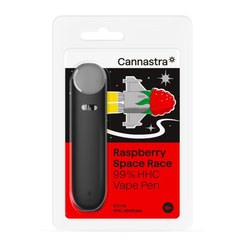 Cannastra HHC Vape Pen Raspberry Space Race, 99% HHC, 0,5 ml