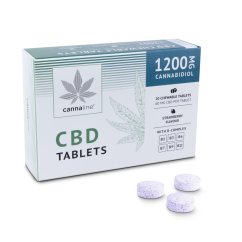 Cannaline CBD tabletės su B kompleksu, 1200 mg CBD, 20 x 60 mg