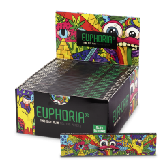 Euphoria Vibrant Rolling Papers Kingsize Slim - Display Box med 50 förpackningar