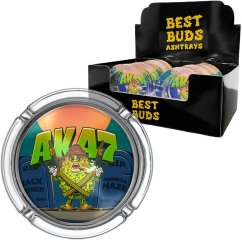 Best Buds Small Glass Ashtrays AK47 (6pcs/display)