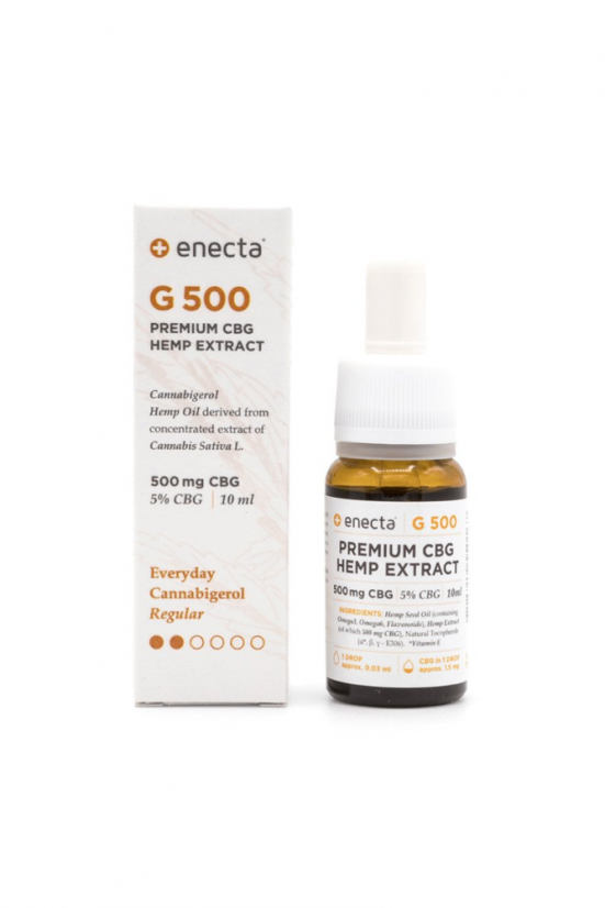 Enecta CBG ヘンプオイル 5%、500 mg、10 ml